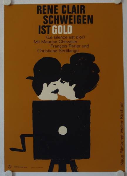 Schweigen ist Gold originales deutsches Filmplakat (R50s)